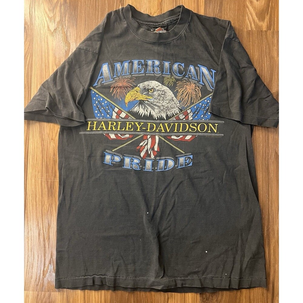 Harley T-Shirt Early 90s Thrashed Faded Medium Sturgis South Dakota Single